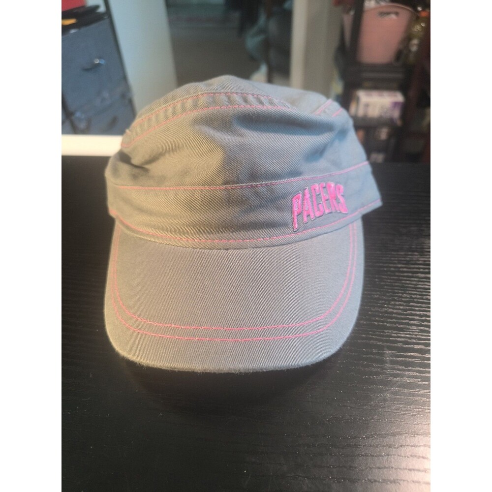 Indiana Pacers Gray W/Pink Womens Military Adjustable NBA Hat Cap Buckle Back